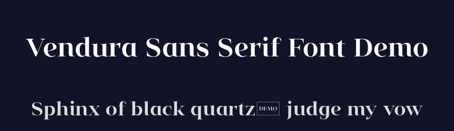 Vendura Sans Serif Font Demo by Marc Lohner — Sans Serif Font — thumbnail 2