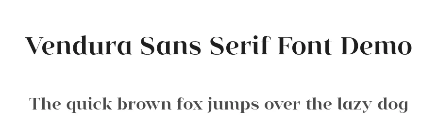 Vendura Sans Serif Font Demo by Marc Lohner — Sans Serif Font
