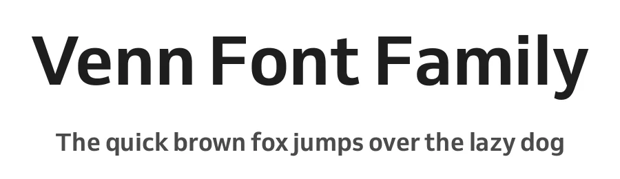 Venn Font Family by daltonmaag β Sans Serif Font