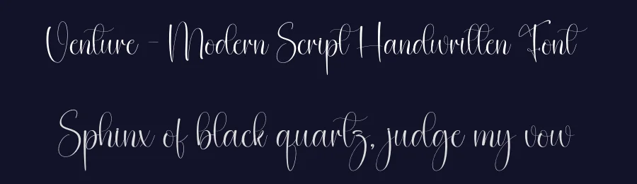 Venture – Modern Script Handwritten Font by creativeletter — Script Handwritten Font — thumbnail 2