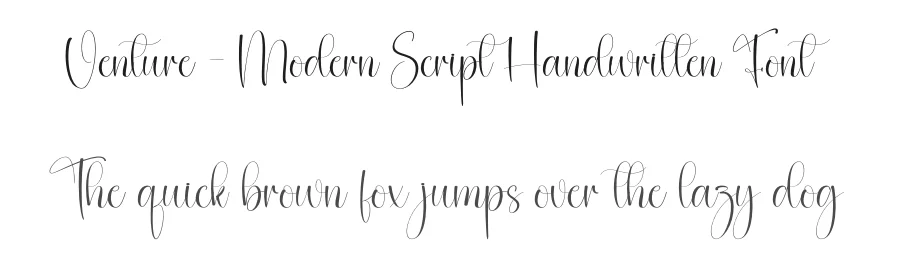 Venture – Modern Script Handwritten Font by creativeletter — Script Handwritten Font