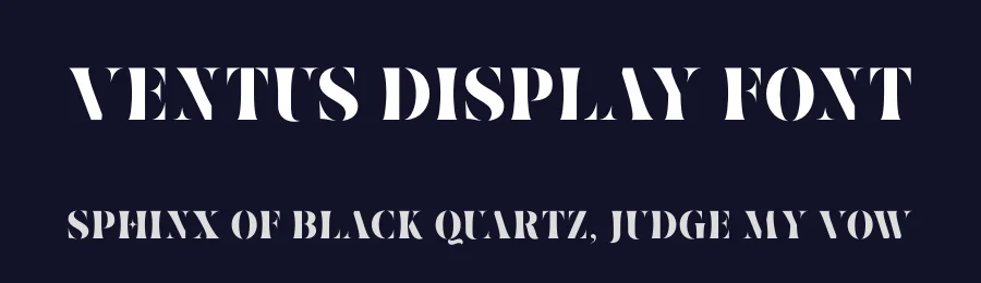 Ventus Display Font by fontkong — Display Font — thumbnail 2