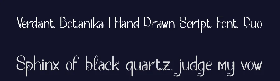 Verdant Botanika | Hand Drawn Script Font Duo by Gracetypestudio — Script Handwritten Font — thumbnail 2