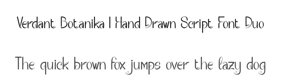 Verdant Botanika | Hand Drawn Script Font Duo by Gracetypestudio — Script Handwritten Font