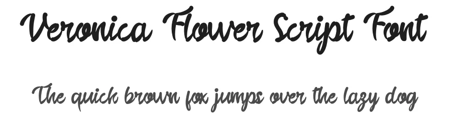 Veronica Flower Script Font by andikastudio — Script Handwritten Font
