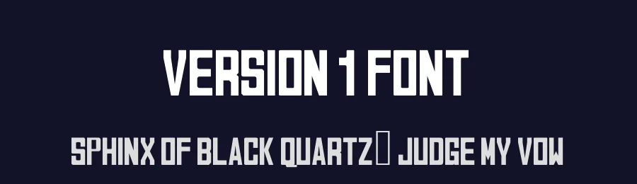 Version 1 Font by Saif — Sans Serif Font — thumbnail 2