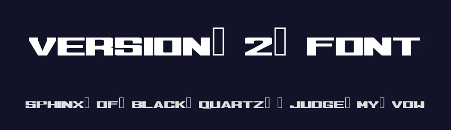 Version 2 Font by Saif — Display Font — thumbnail 2