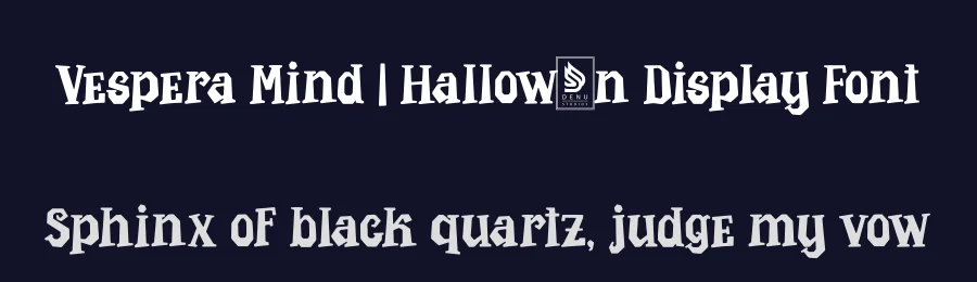 Vespera Mind | Halloween Display Font by Denustudios — Display Font — thumbnail 2