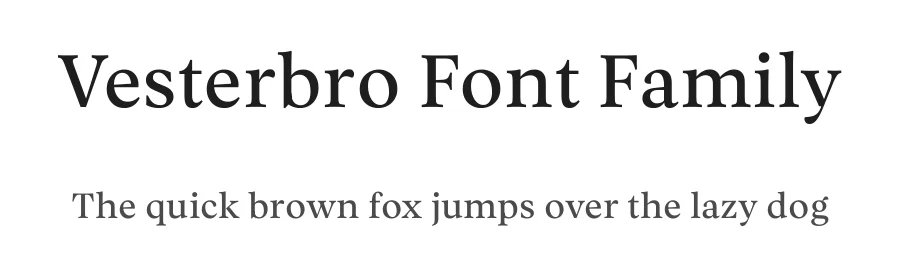 Vesterbro Font Family by Black Foundry — Serif Font