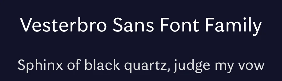 Vesterbro Sans Font Family by Black Foundry — Sans Serif Font — thumbnail 2