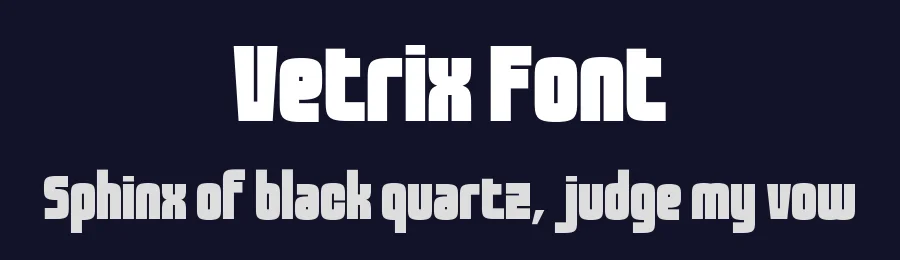 Vetrix Font by roomspace.cl — Decorative Font — thumbnail 2