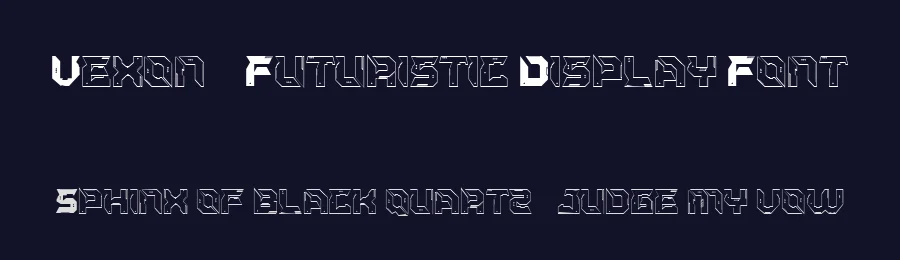 Vexon – Futuristic Display Font by FlawlessAndCo — Display Font — thumbnail 2