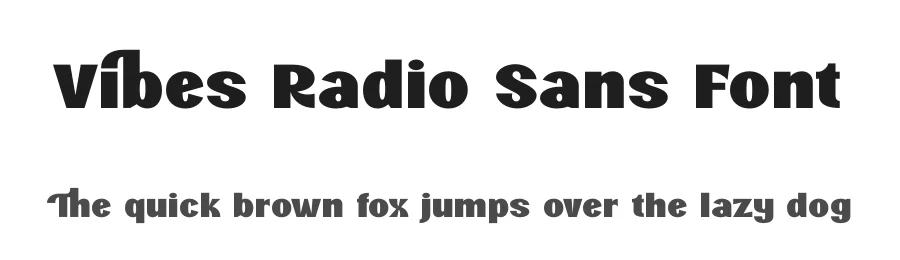 Vibes Radio Sans Font by timelesstype.co — Display Font