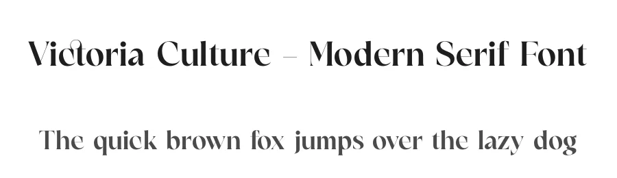 Victoria Culture – Modern Serif Font by timelesstype.co — Display Font