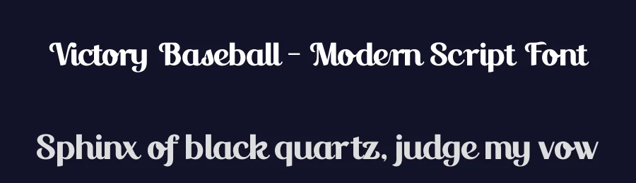 Victory Baseball – Modern Script Font by timelesstype.co — Display Font — thumbnail 2