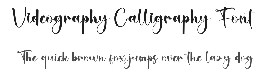 Videography Calligraphy Font by creativeletter — Script Handwritten Font