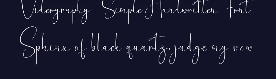 Videography – Simple Handwritten Font by creativeletter — Script Handwritten Font — thumbnail 2