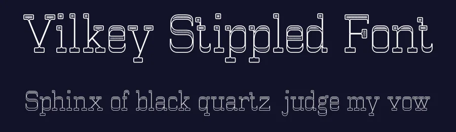 Vilkey Stippled Font by craftsupplyco — Display Font — thumbnail 2