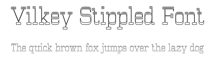 Vilkey Stippled Font by craftsupplyco — Display Font