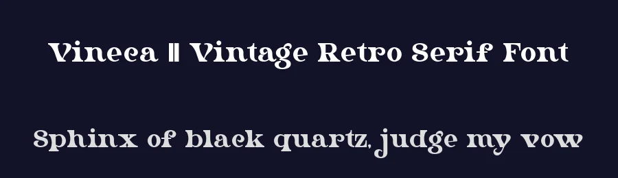 Vineca || Vintage Retro Serif Font by ErmediaStudio — Display Font — thumbnail 2