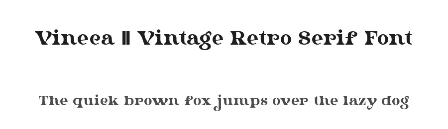 Vineca || Vintage Retro Serif Font by ErmediaStudio — Display Font