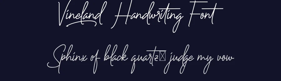 Vineland Handwriting Font by CalligraphyFonts.net — Script Handwritten Font — thumbnail 2