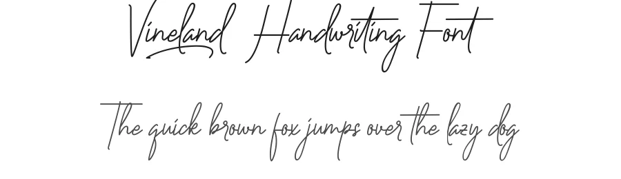 Vineland Handwriting Font by CalligraphyFonts.net — Script Handwritten Font