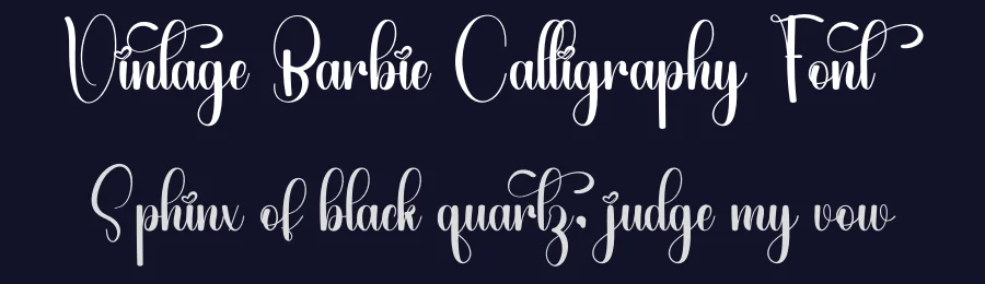 Vintage Barbie Calligraphy Font by freshtypeink — Script Handwritten Font — thumbnail 2