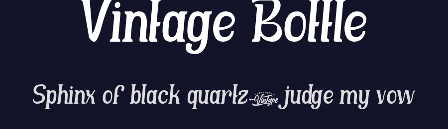 Vintage Bottle by VinType — Display Font — thumbnail 2