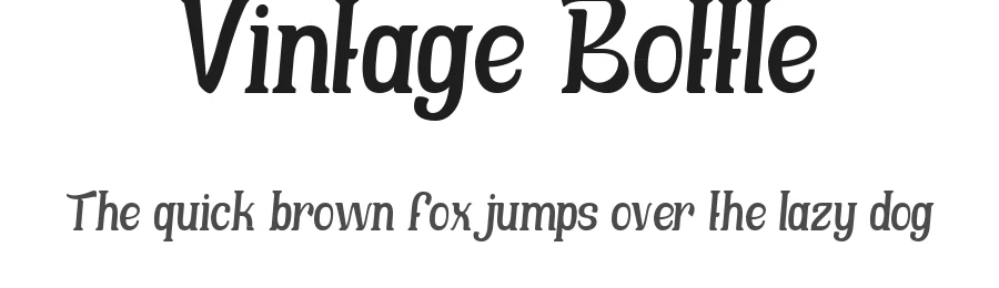 Vintage Bottle by VinType — Display Font