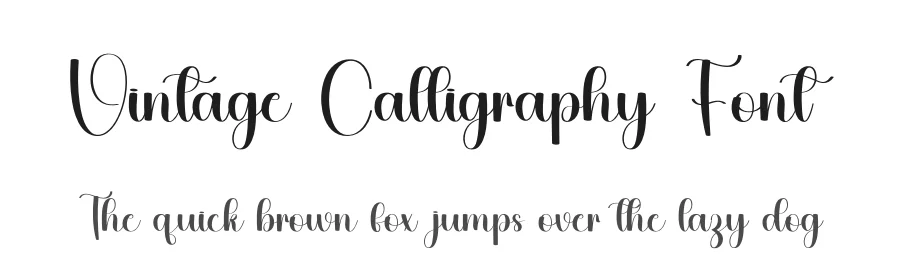 Vintage Calligraphy Font by freshtypeink — Script Handwritten Font