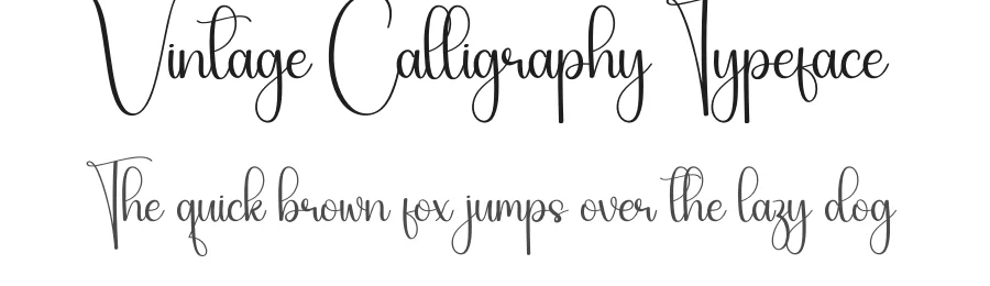 Vintage Calligraphy Typeface by creativeletter — Script Handwritten Font