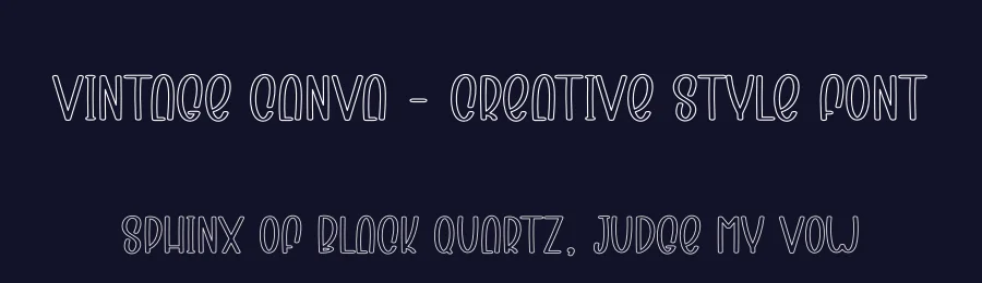 Vintage Canva – Creative Style Font by creativeletter — Display Font — thumbnail 2