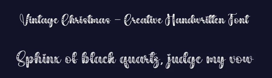 Vintage Christmas – Creative Handwritten Font by creativeletter — Script Handwritten Font — thumbnail 2