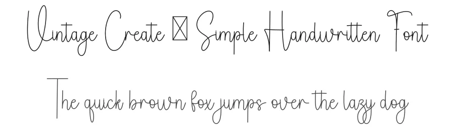 Vintage Create – Simple Handwritten Font by freshtypeink — Script Handwritten Font