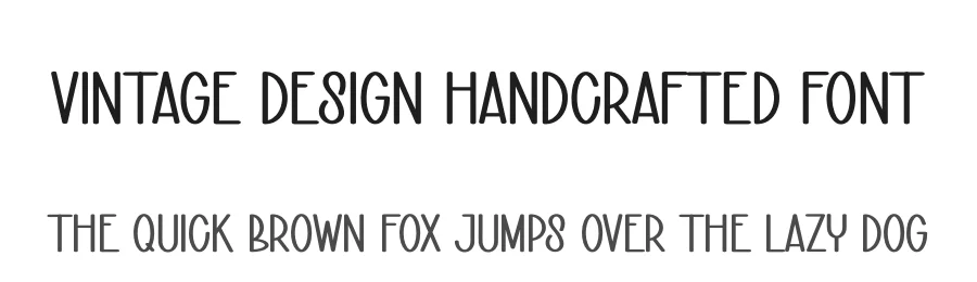 Vintage Design Handcrafted Font by andikastudio — Display Font