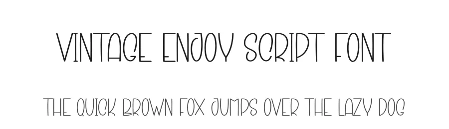 Vintage Enjoy Script Font by creativeletter — Display Font