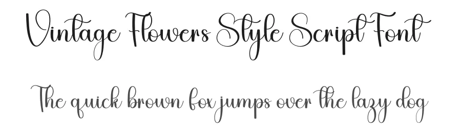 Vintage Flowers Style Script Font by freshtypeink — Script Handwritten Font