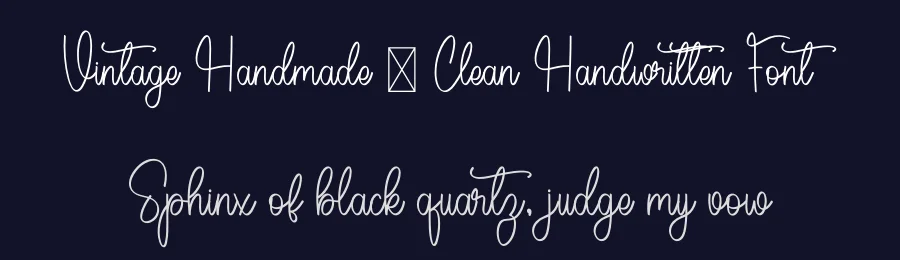 Vintage Handmade – Clean Handwritten Font by freshtypeink — Script Handwritten Font — thumbnail 2