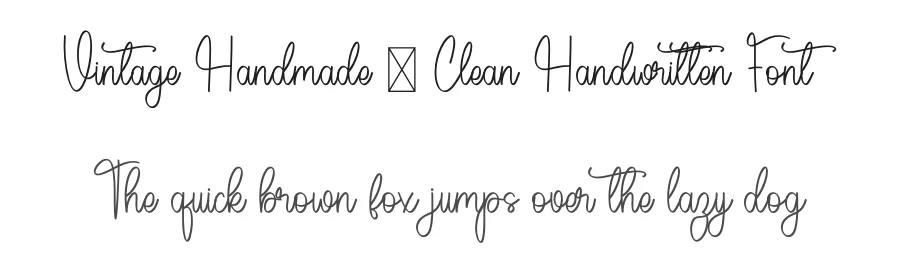 Vintage Handmade – Clean Handwritten Font by freshtypeink — Script Handwritten Font