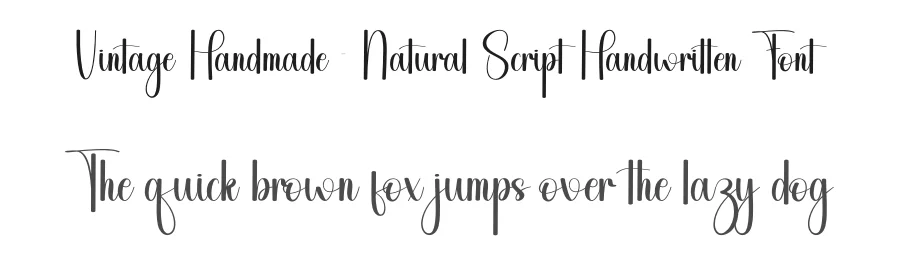 Vintage Handmade – Natural Script Handwritten Font by andikastudio — Script Handwritten Font