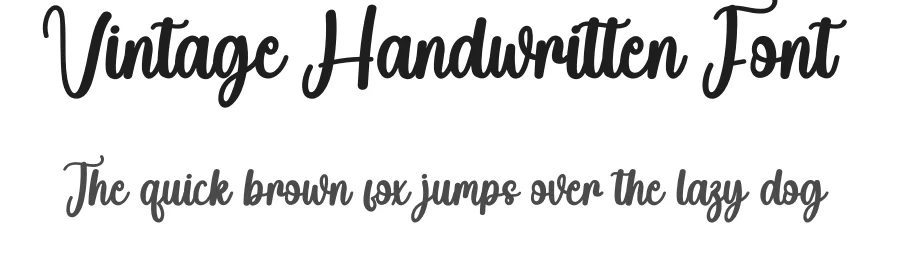 Vintage Handwritten Font by creativeletter — Script Handwritten Font