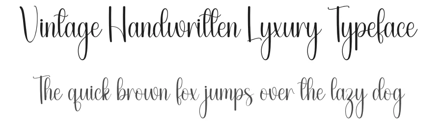 Vintage Handwritten Lyxury Typeface by andikastudio — Script Handwritten Font