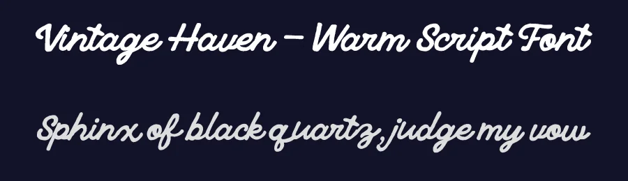 Vintage Haven – Warm Script Font by Creacy Studio — Display Font — thumbnail 2
