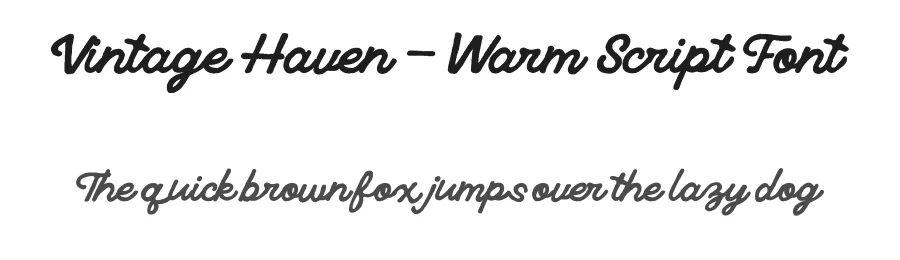Vintage Haven – Warm Script Font by Creacy Studio — Display Font