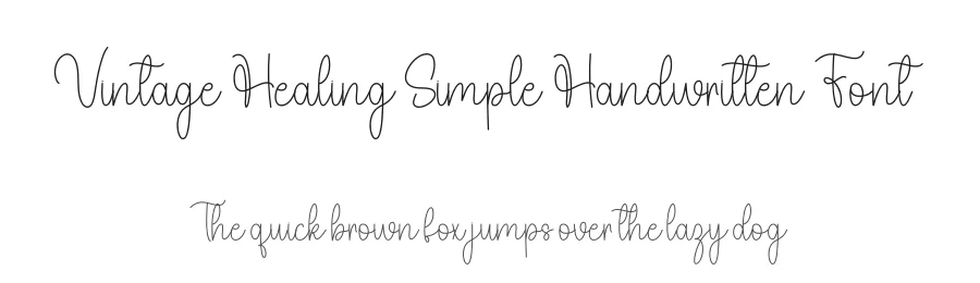 Vintage Healing Simple Handwritten Font by freshtypeink — Script Handwritten Font