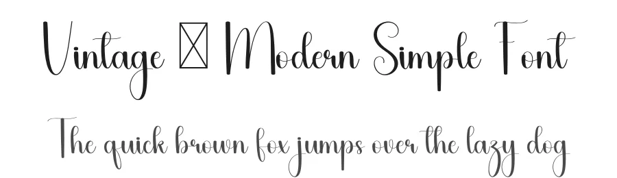 Vintage – Modern Simple Font by freshtypeink — Script Handwritten Font