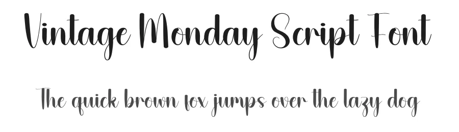 Vintage Monday Script Font by andikastudio — Script Handwritten Font