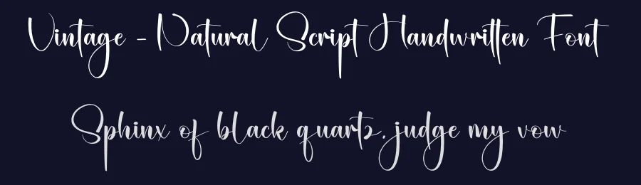 Vintage – Natural Script Handwritten Font by creativeletter — Script Handwritten Font — thumbnail 2