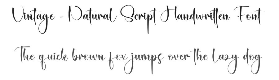 Vintage – Natural Script Handwritten Font by creativeletter — Script Handwritten Font
